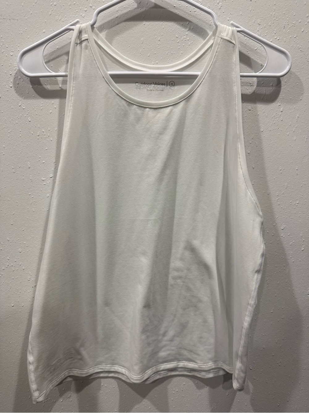 Outdoor Voices White Racerback Tank - Lightweight Active Top